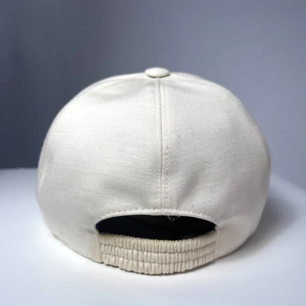 Z ZEGNA TECHMERINO 100% Wool,‎ Cream Baseball Cap Size L, Made in Italy